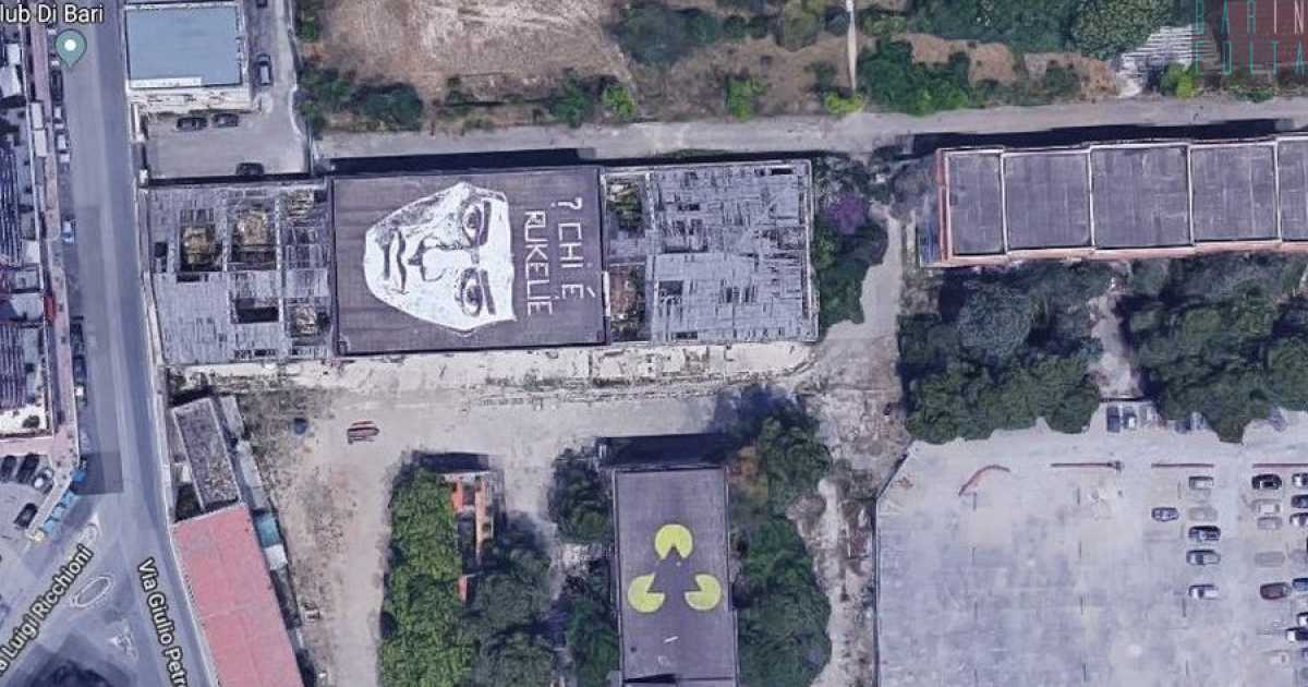 Bari, "Rukelie" e "l'Ufo-Porto": quei murales che si possono vedere solo dall'alto 
